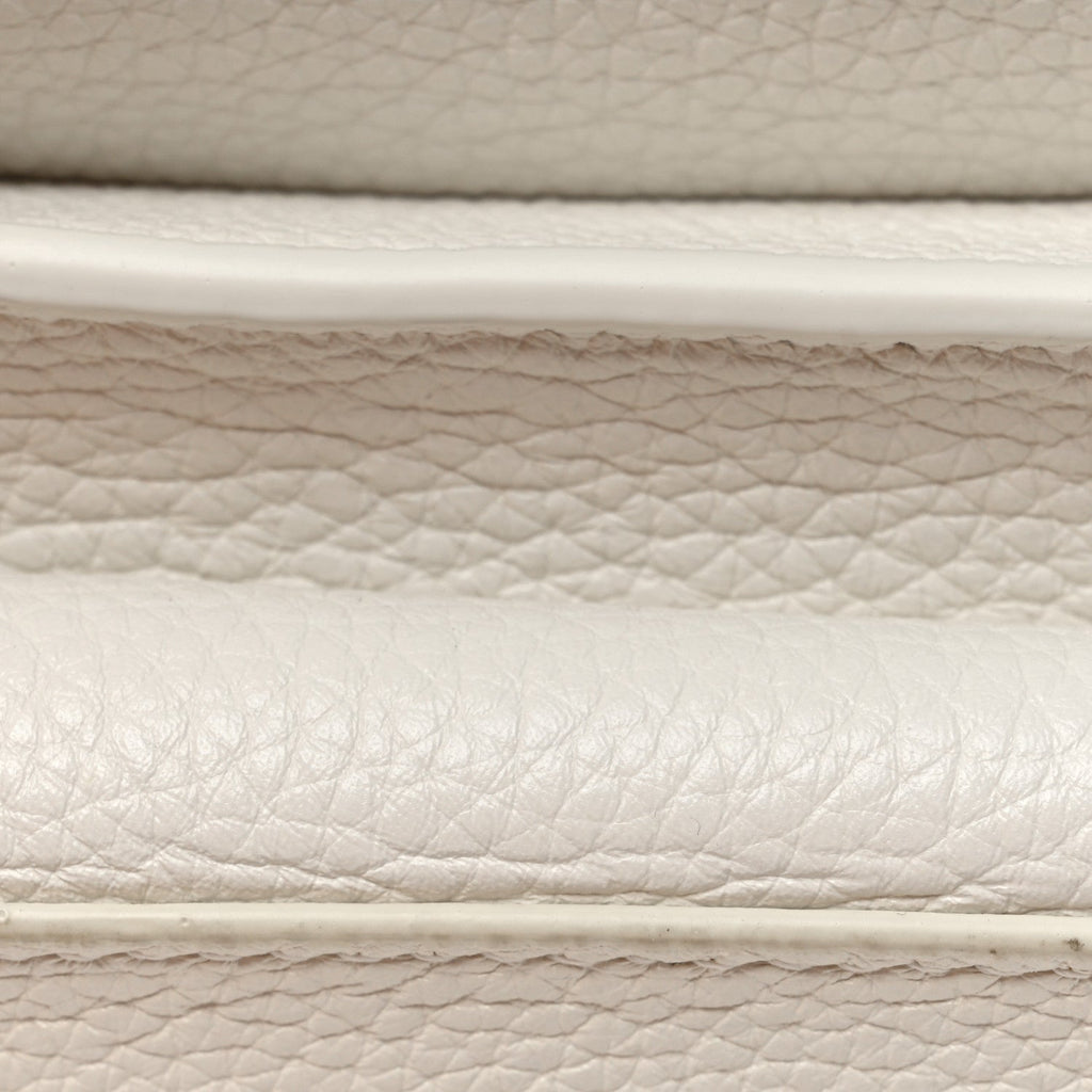 Calfskin Mount Envelope Bag White