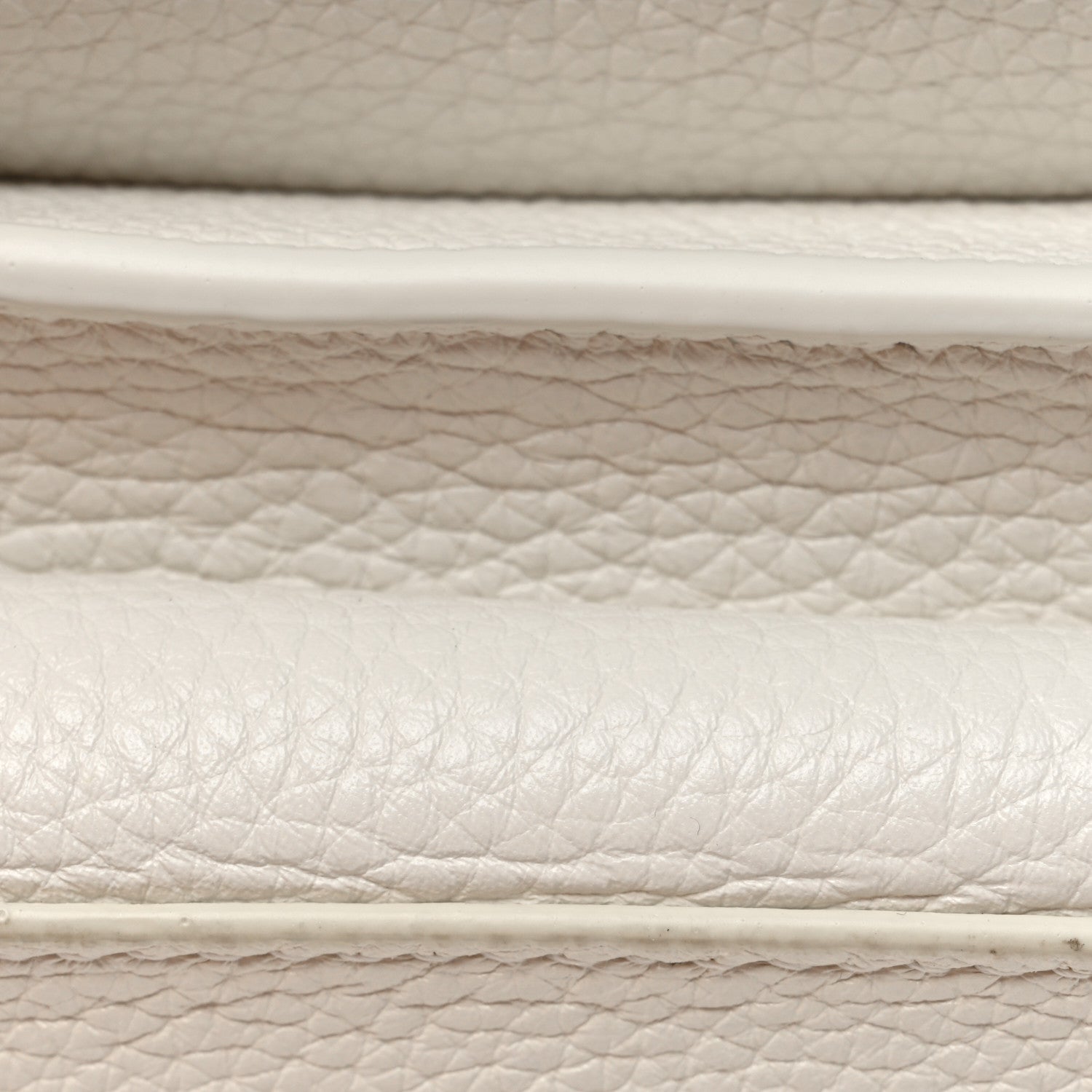Calfskin Mount Envelope Bag White