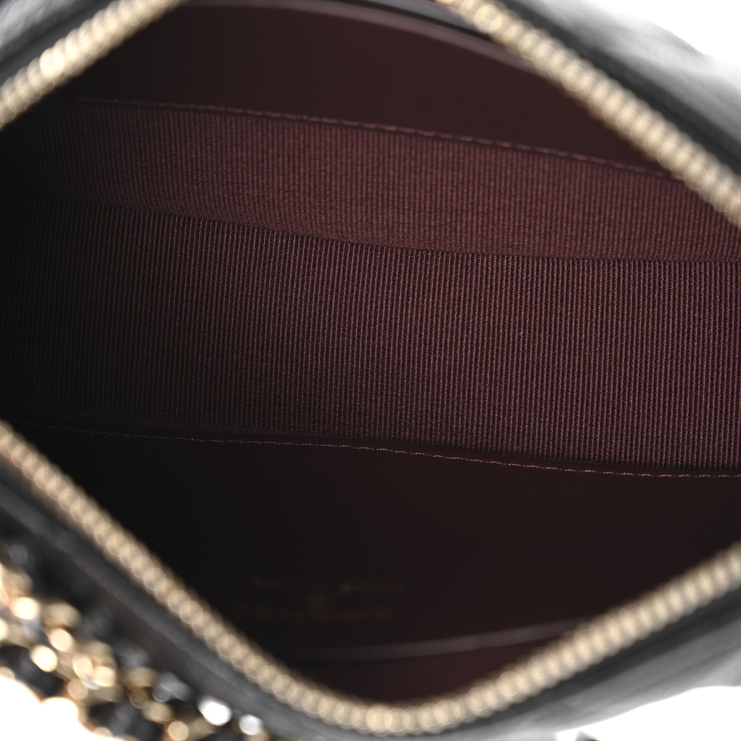 Caviar Quilted Purse With Chain Black