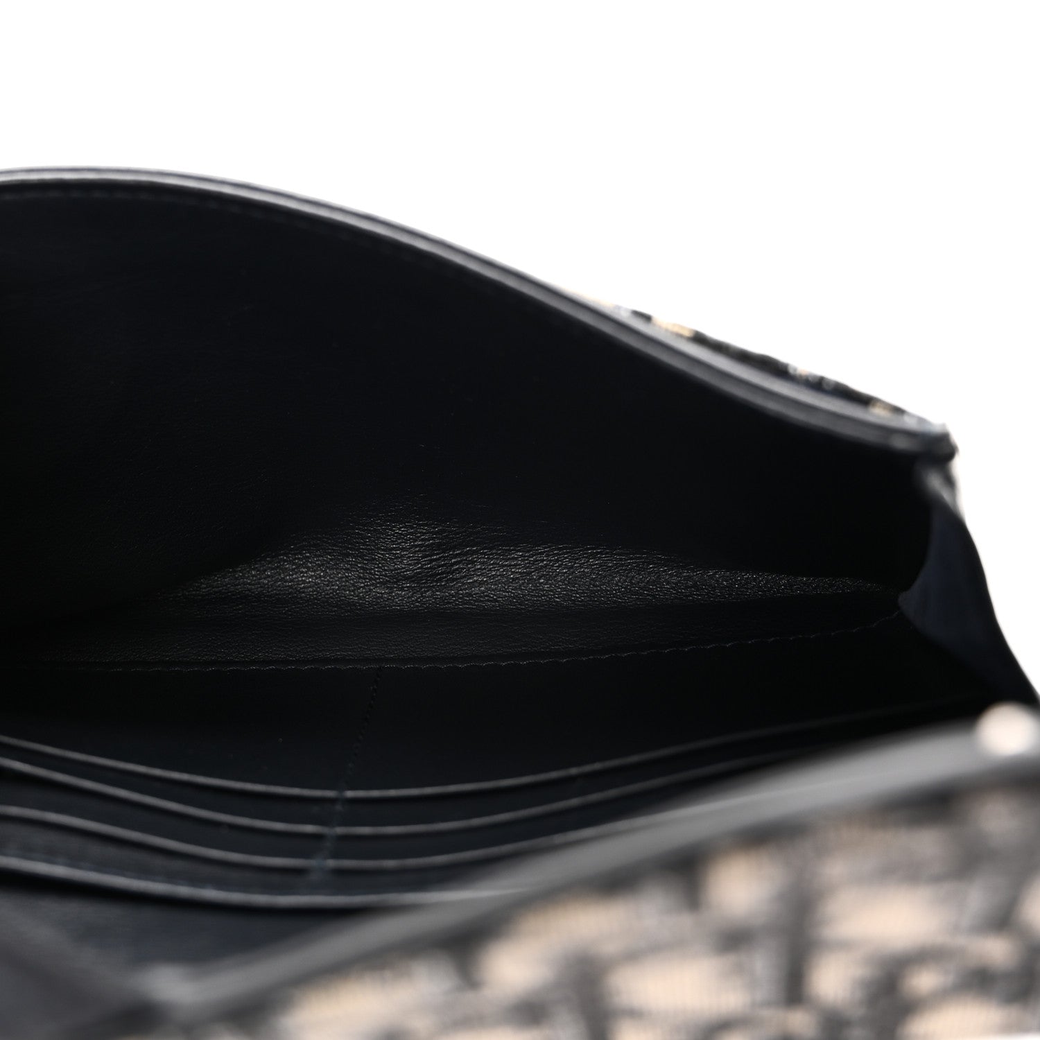 Oblique Saddle Chain Long Wallet Blue