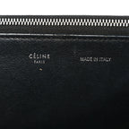 Drummed Calfskin Suede Double Zip Trapeze Black