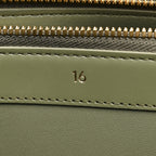 Satinated Calfskin Medium 16 Top Handle Bag Sage