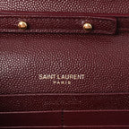 Grain De Poudre Matelasse Chevron Monogram Chain Wallet Rouge Legion