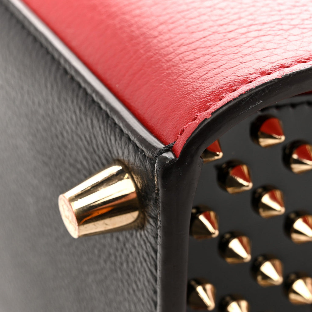 Calfskin Empire Patent Studded Medium Paloma Loulou Carmin Black