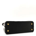 Taurillon Snakeskin Iris Blossom Capucines PM Black
