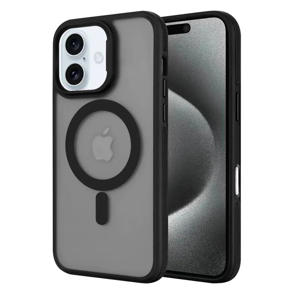 Entronix [Magnetic] Case Compatible with iPhone 16 Plus - Translucent Matte Back w/ Rugged Edges