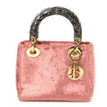 Velvet Mini Lady Dior Rose