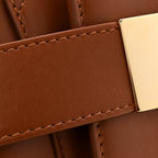 Calfskin Gancio Small Archive Camera Case Natural Brown