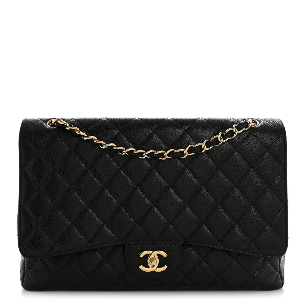 Caviar Maxi Single Flap Black