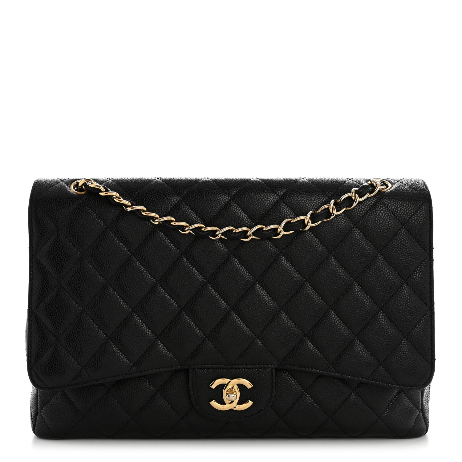 Caviar Maxi Single Flap Black