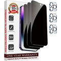 Entronix Anti-Spy Privacy Screen Protector & Camera Lens Protector Compatible with iPhone 16 Pro Max - 6-Piece Combo