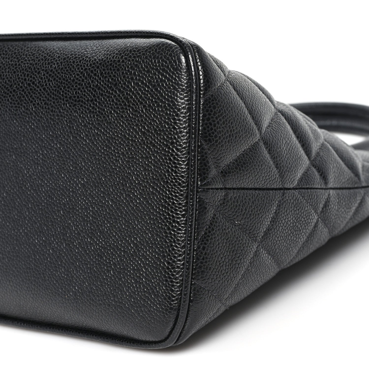 Caviar Quilted Medallion Tote Black