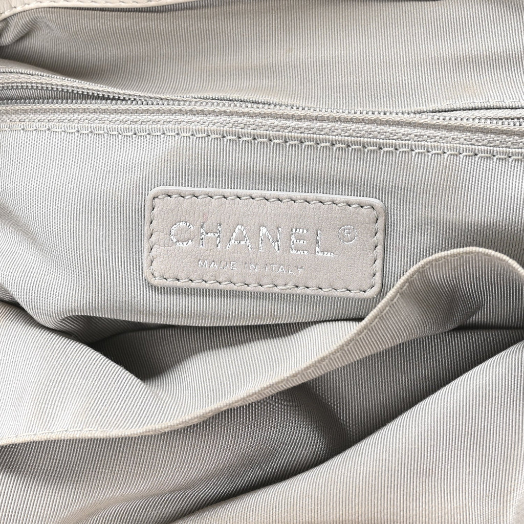 Lambskin Quilted Beijing Backpack Bag White