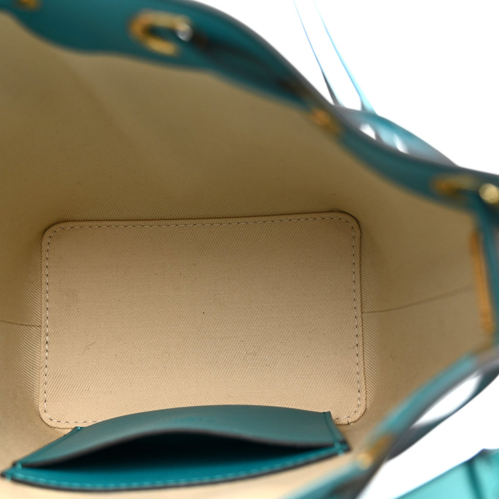 Calfskin Vlogo Bucket Bag Blue