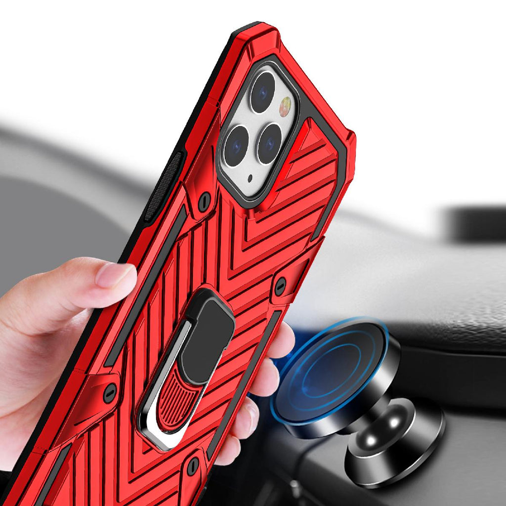 Iphone 12/ Iphone 12 Pro Kickstand Anti-Shock And Anti Falling Case In Red