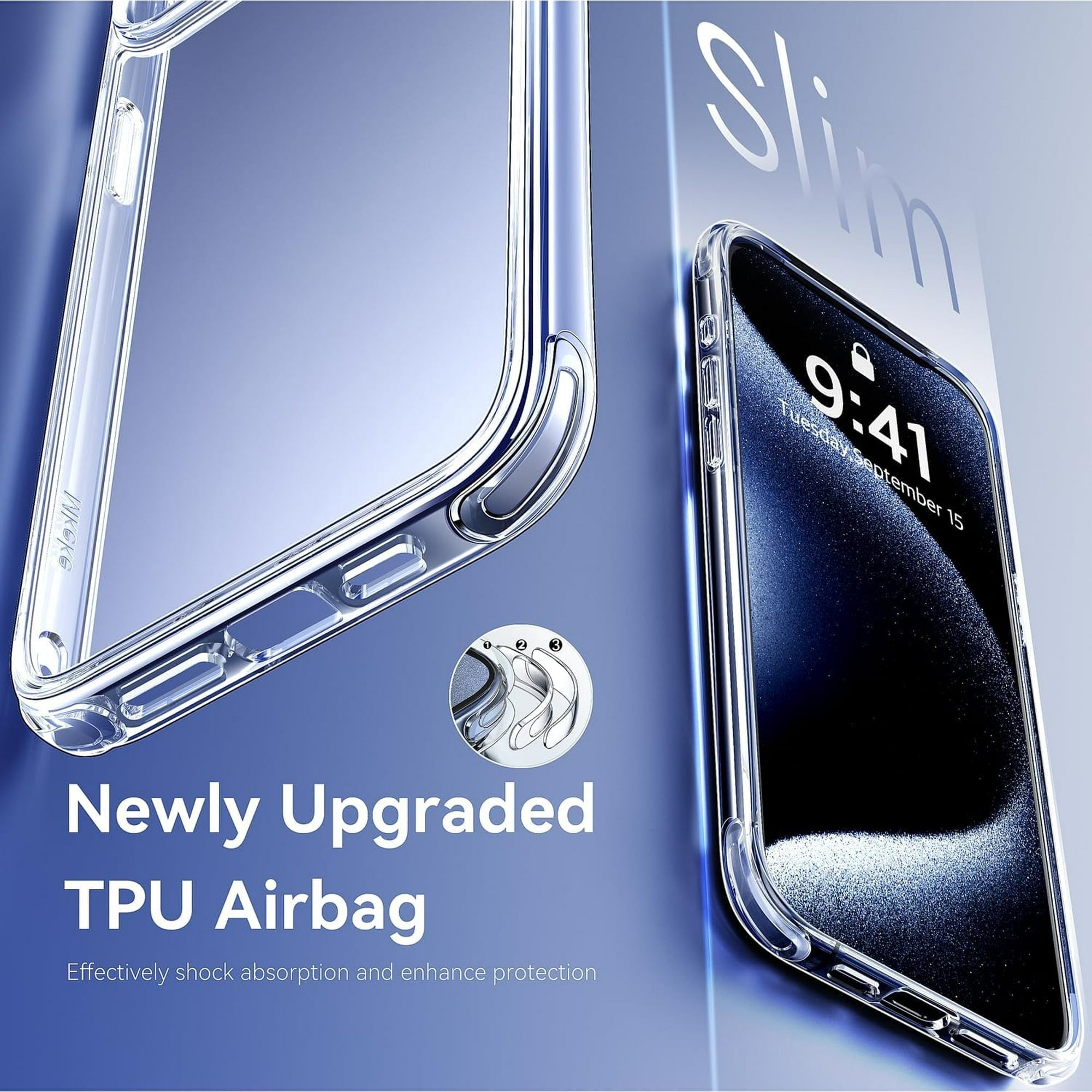 Entronix Case Compatible with iPhone 16 - [Flexible] TPU Clear