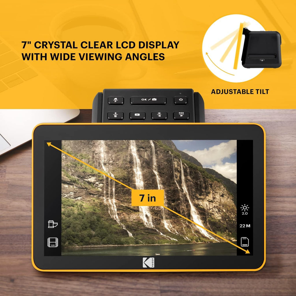 Kodak Slide N SCAN Film and Slide Scanner with 7" LCD Screen, Converts Negatives & Slides to JPEG