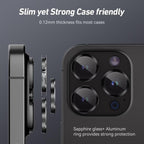Entronix Camera Lens Protector Compatible with iPhone 15 Pro/15 Pro Max - Luxury Metal