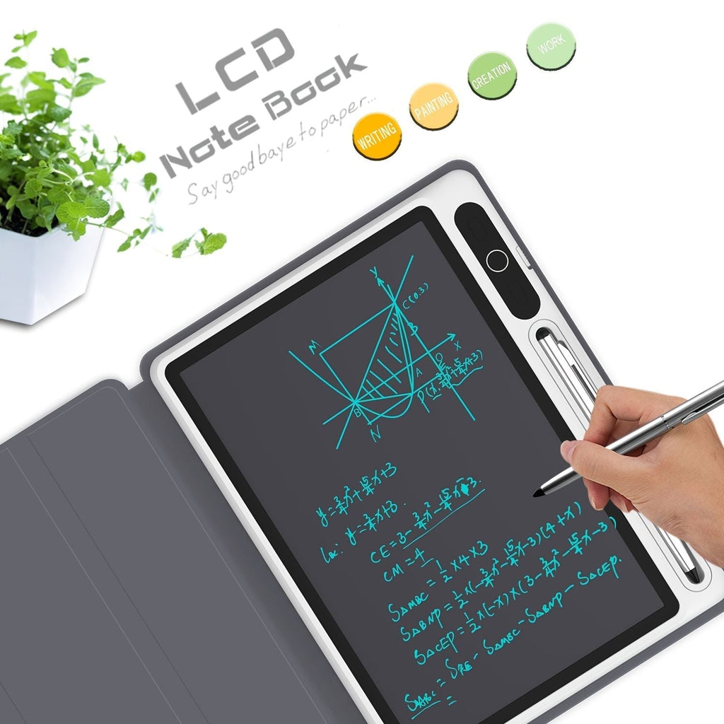 10 Inch LCD Note Book ; LCD Writing Tablet With Leather Protective Case; Electronic Drawing Board For Digital Handwriting Pad Doodle Board; School Or Office; Black