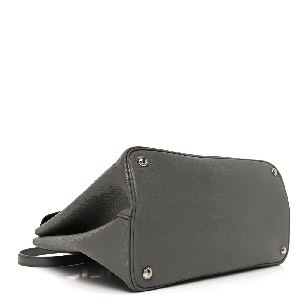 Saffiano Cuir Convertible Top Handle Tote Marmo