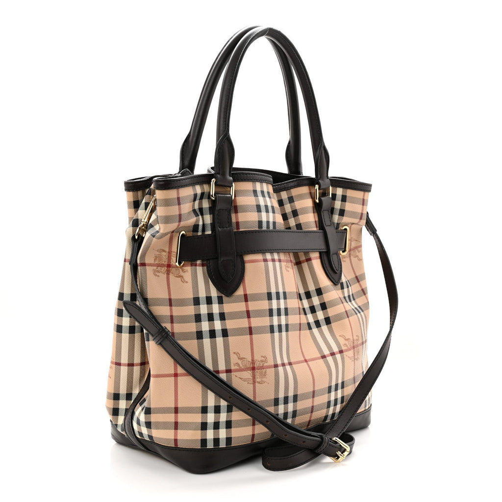 Haymarket Check Medium Golderton Tote Chocolate