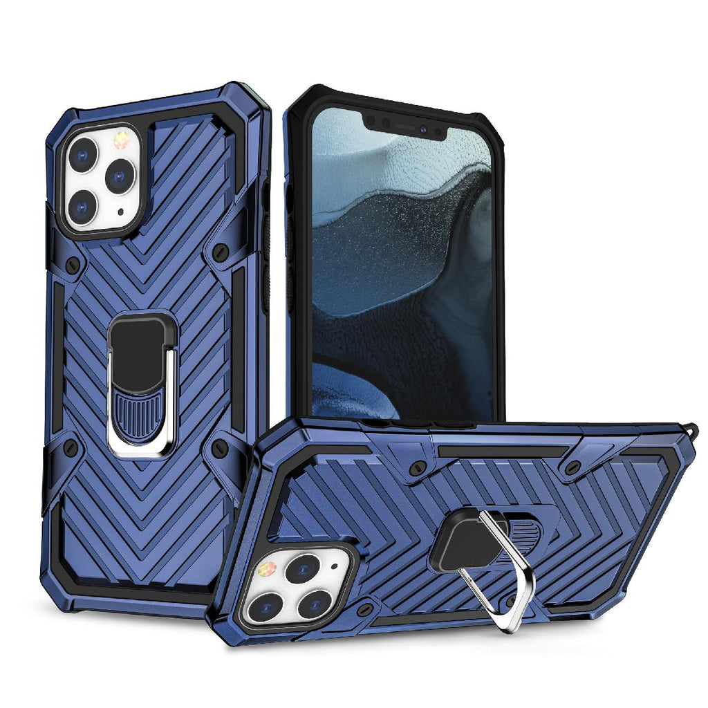 Iphone 12 Pro Max Kickstand Anti-Shock And Anti Falling Case In Blue