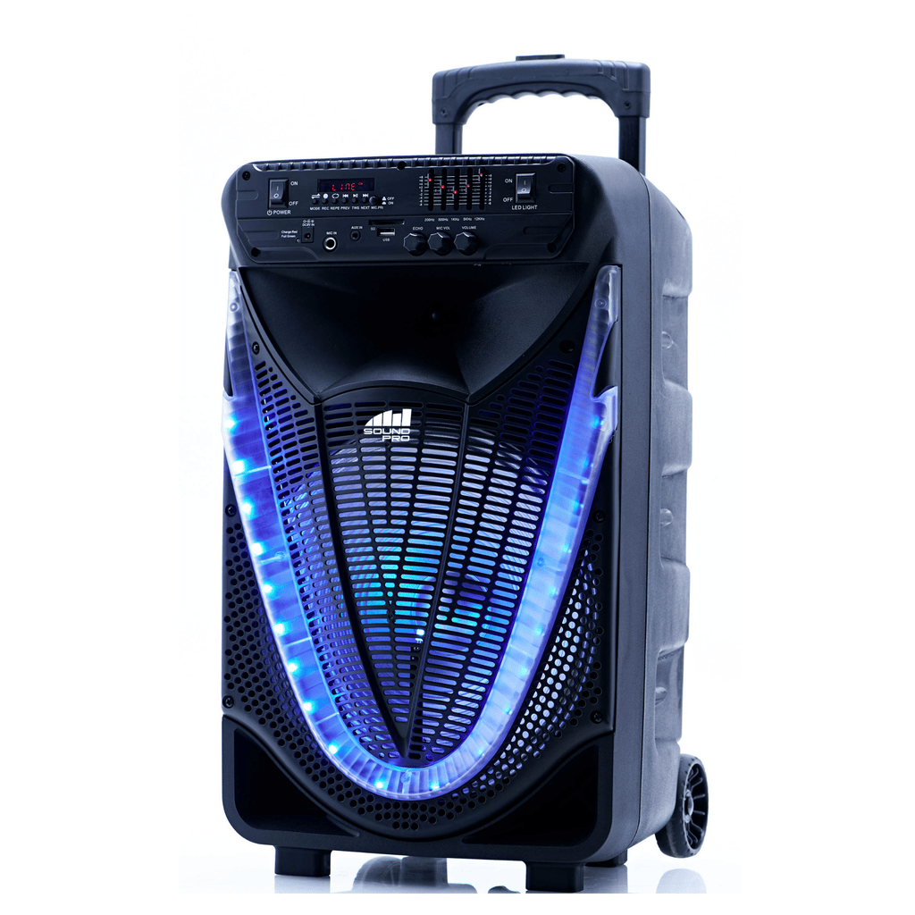Portable 12" Bluetooth Party Speaker with Disco Lights