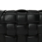 Nappa Maxi Intreccio Padded Cassette Crossbody Bag Black