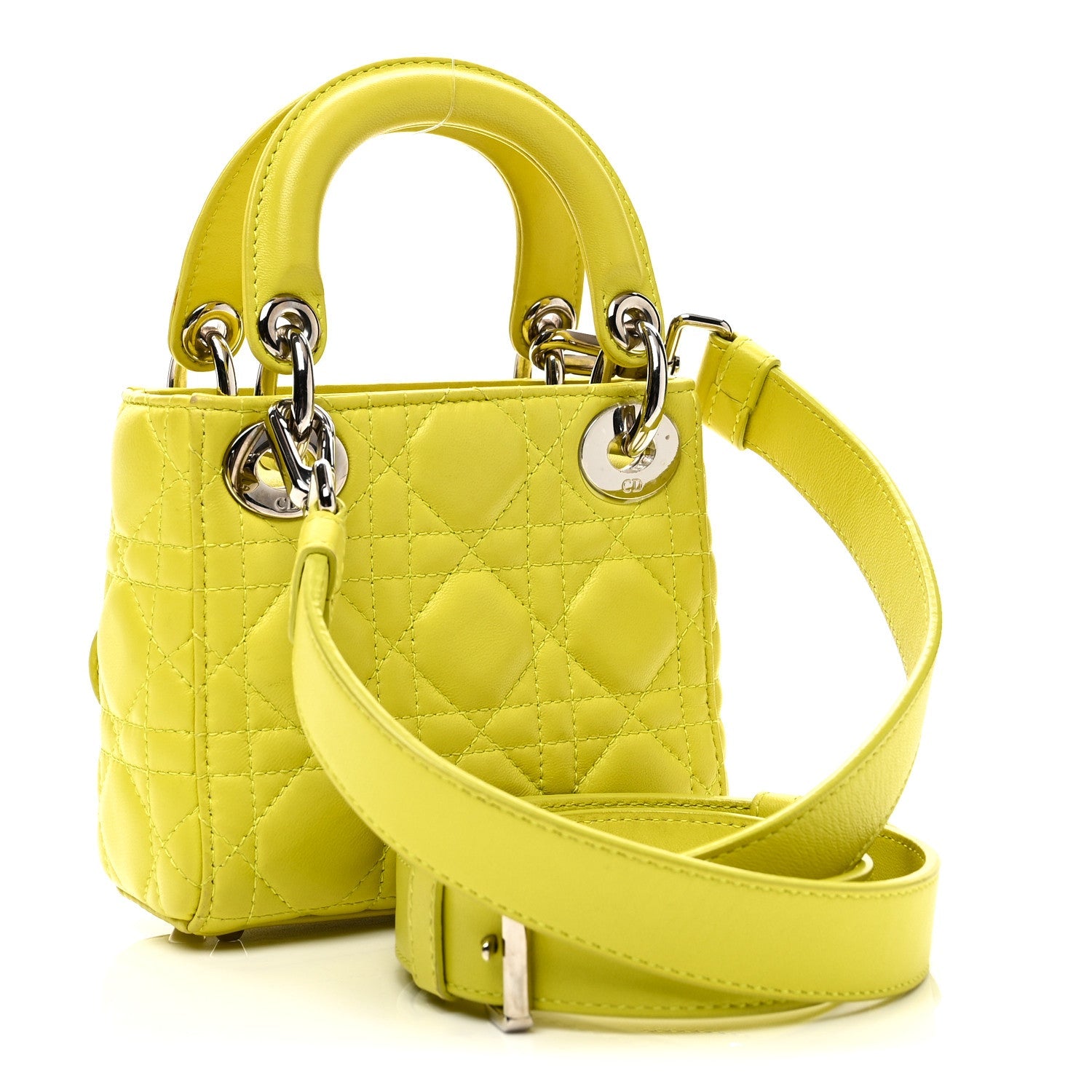 Lambskin Cannage Nano Lady Dior Acid