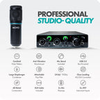 Movo PodKit2AH Podcast Equipment Bundle for 2