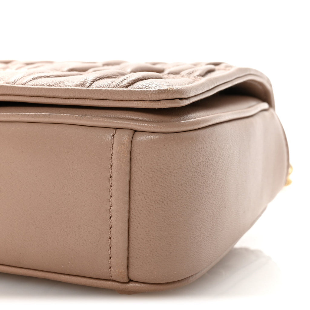 Nappa Gaufre Flap Cipria