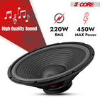 15 Inch Subwoofer 450 Watt Car Audio Sub Woofer 4 Ohm Pair w Deep Bass Replacement Component Loud Speaker for Auto Truck Vehicle -WF 15 140 4OHM 2PCS