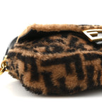 Shearling Vitello Dolce Macro FF 1974 Baguette Tobacco Black