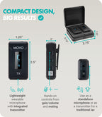 Movo WMX-2 Wireless Lavalier Microphone System with Charging Case for Cameras