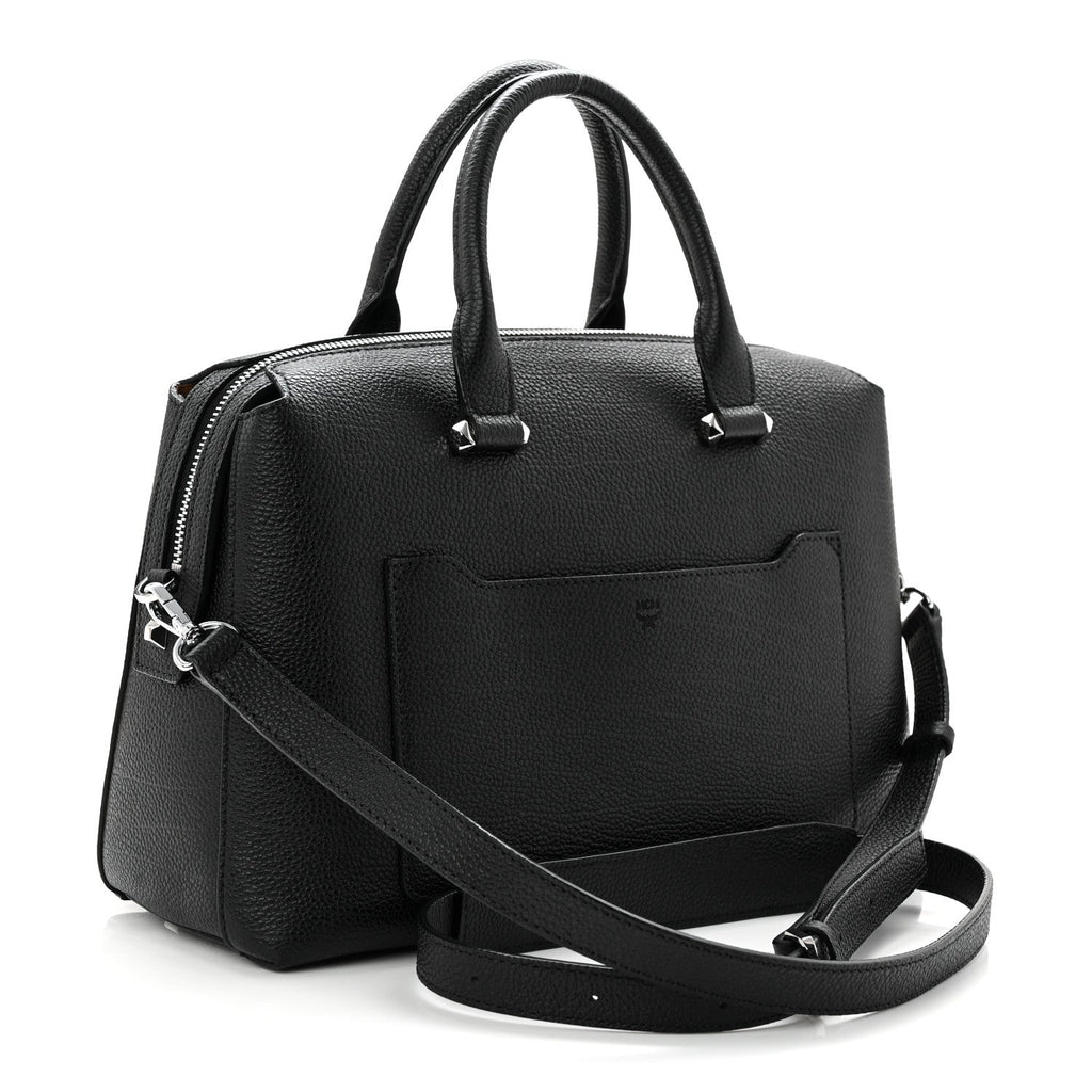 Grained Calfskin Medium Ella Boston Black