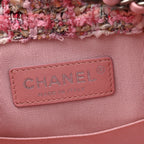 Tweed Calfskin Quilted Gabrielle Backpack Pink