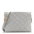 Metallic Lambskin Embossed Monogram Coussin BB Silver