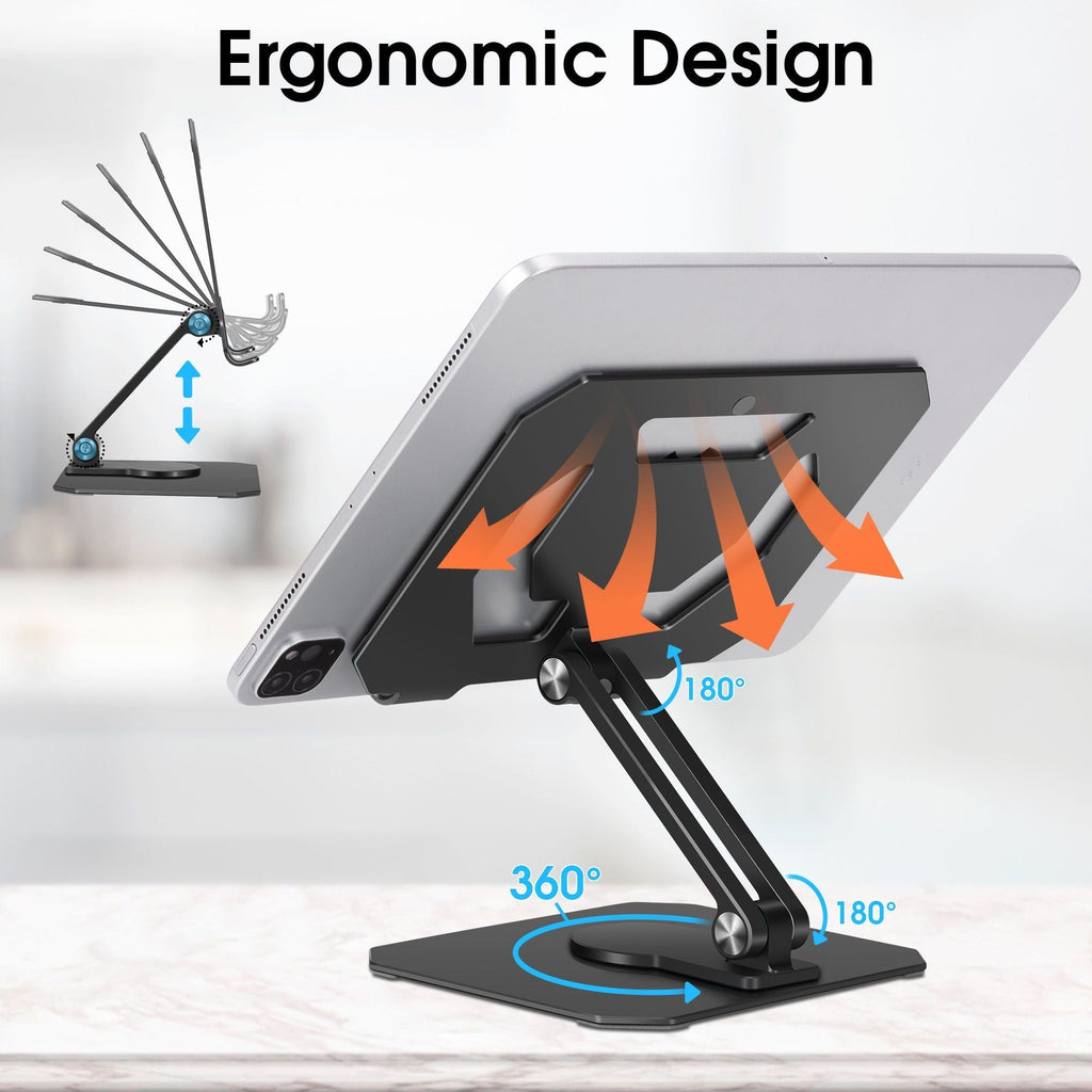 Portable Foldable 360° Rotating Tablet Stand