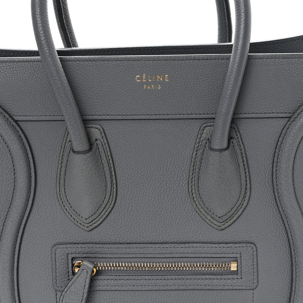 Baby Drummed Calfskin Micro Luggage Kohl