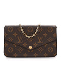 Monogram Pochette Felicie Chain Wallet Fuchsia