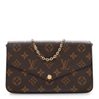 Monogram Pochette Felicie Chain Wallet Fuchsia