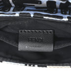 X JOSHUA VIDES Nylon FF Cloudy Mini Belt Baguette Bag White Celeste Black