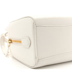 Tumbled Buffalo Micro Antigona Cube Bag White