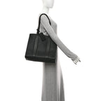 Grained Calfskin LV Aerogram Tote Black
