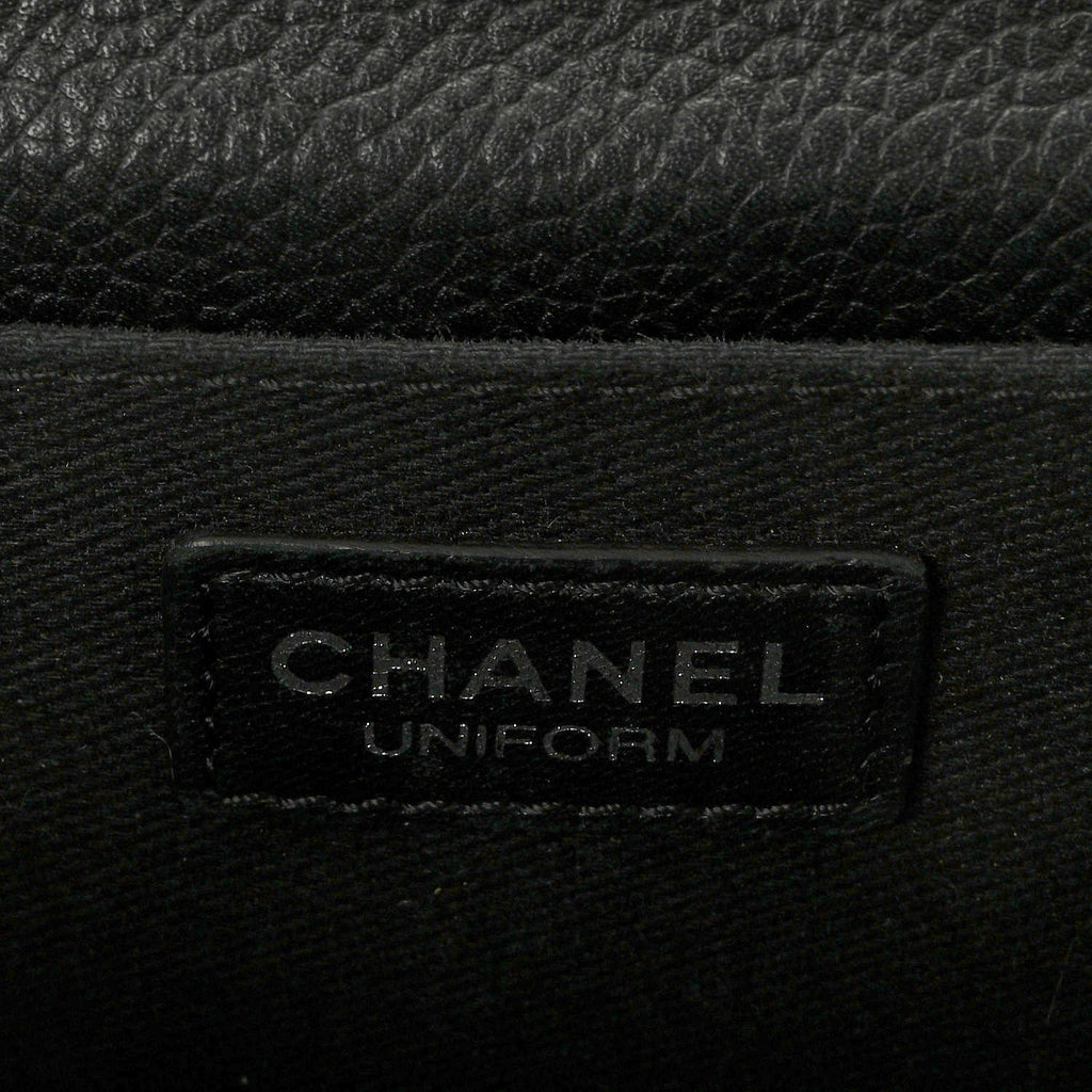 Grained Calfskin Quilted 2.55 Reissue Flap Belt Bag Clutch Black