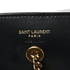 Smooth Calfskin Maxi Trapezoid Shopping Tote Black