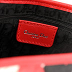 Canvas Hardcore Pierced Saddle Bag White Red Black