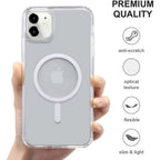 Entronix [Magnetic] Case Compatible with iPhone 11 - [Hard Back] Slim Clear