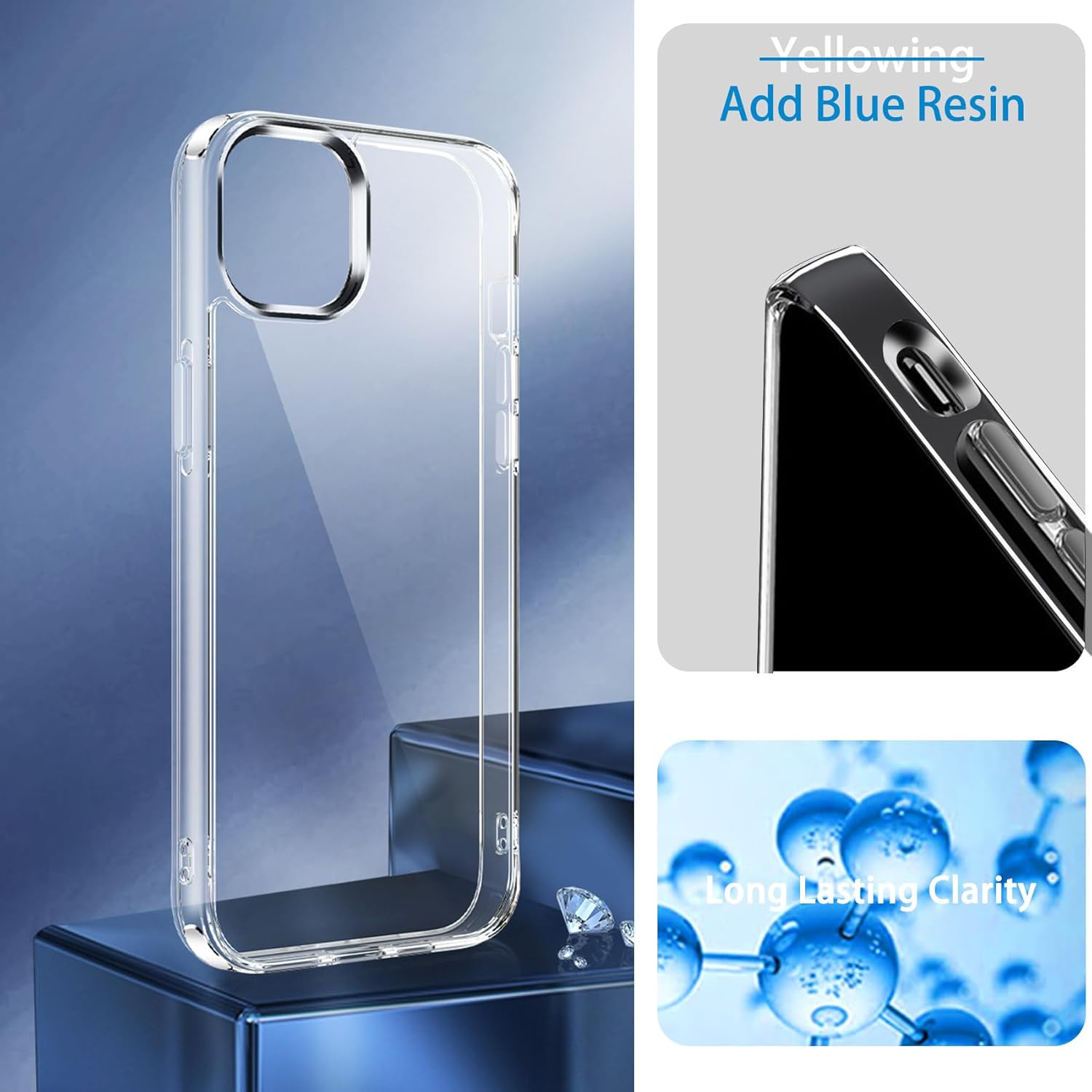 Entronix Case Compatible with iPhone 13 Pro Max - [Hard Back] Thick Clear