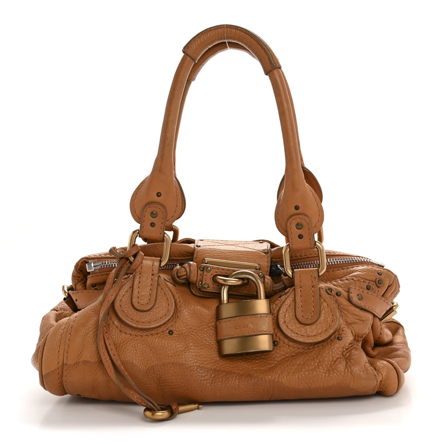 Calfskin Medium Paddington Satchel Tan